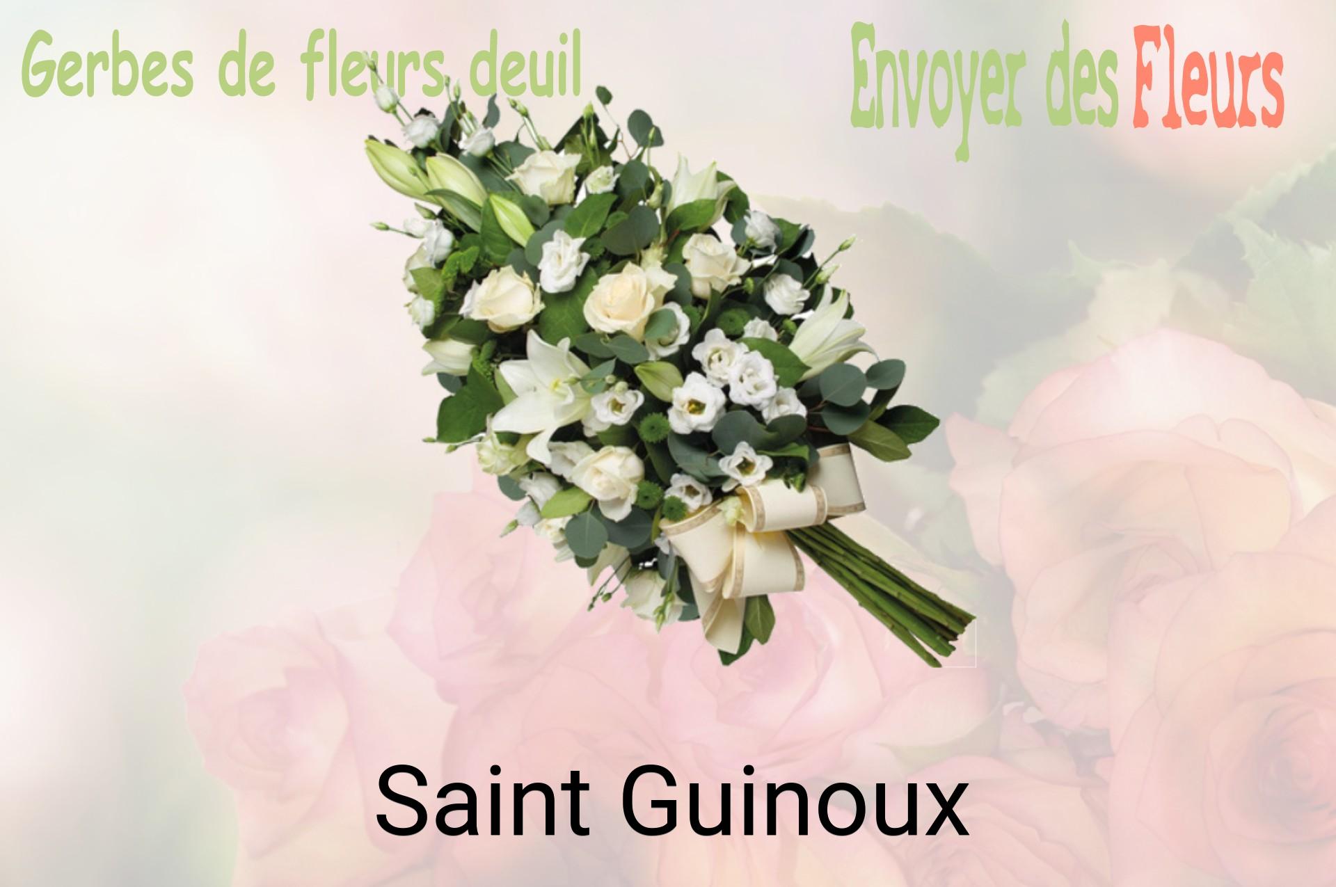 Gerbe de fleurs de deuil livrée à Saint-Guinoux